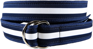 Kids Belt Striped Navy and Red D Ring KIds NAvy and Red Belt Navy Striped  Belt KIds Monogram Belt Navy School Belt REd School Belt