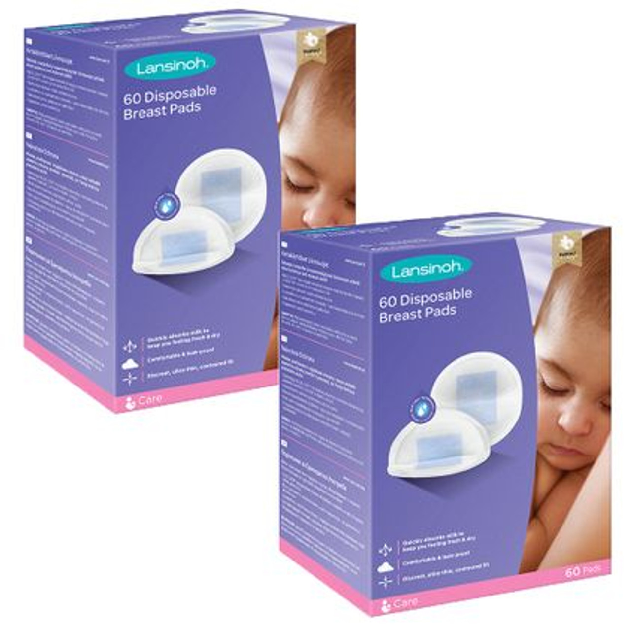 Lansinoh Disposable Nursing Breast Pads, 4 x Packs of 60