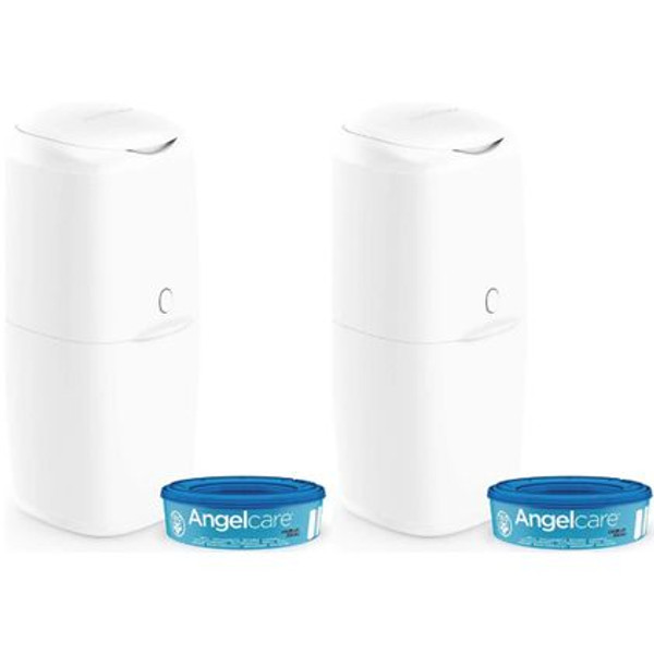 Angelcare Nappy Disposable System White x 2