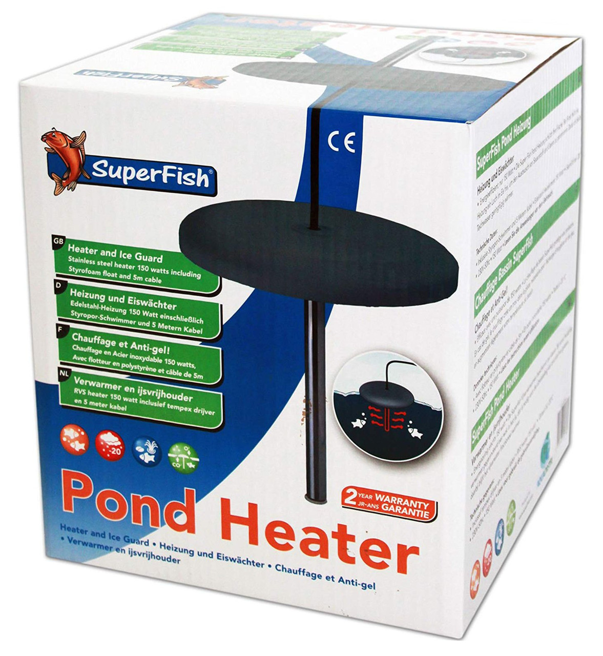 Superfish pond heater boxed