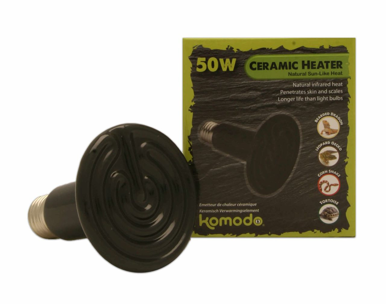 Komodo Ceramic Black Lamp 50w