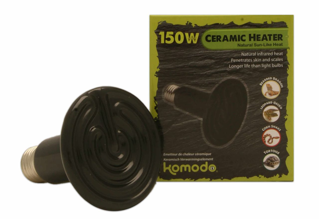 Komodo Ceramic Black Lamp 150w