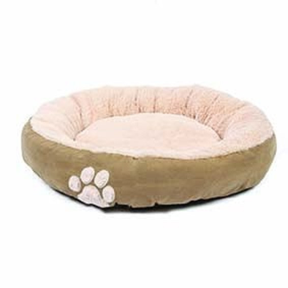 HUGS Round Dog Bed 24" - Latte