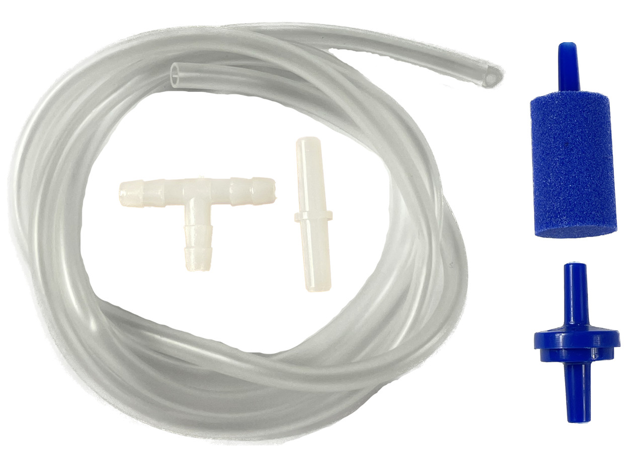Aquarium Fish Tank Air Pump Kit - Airline, Check Valve, T Connector, Straight Connector
