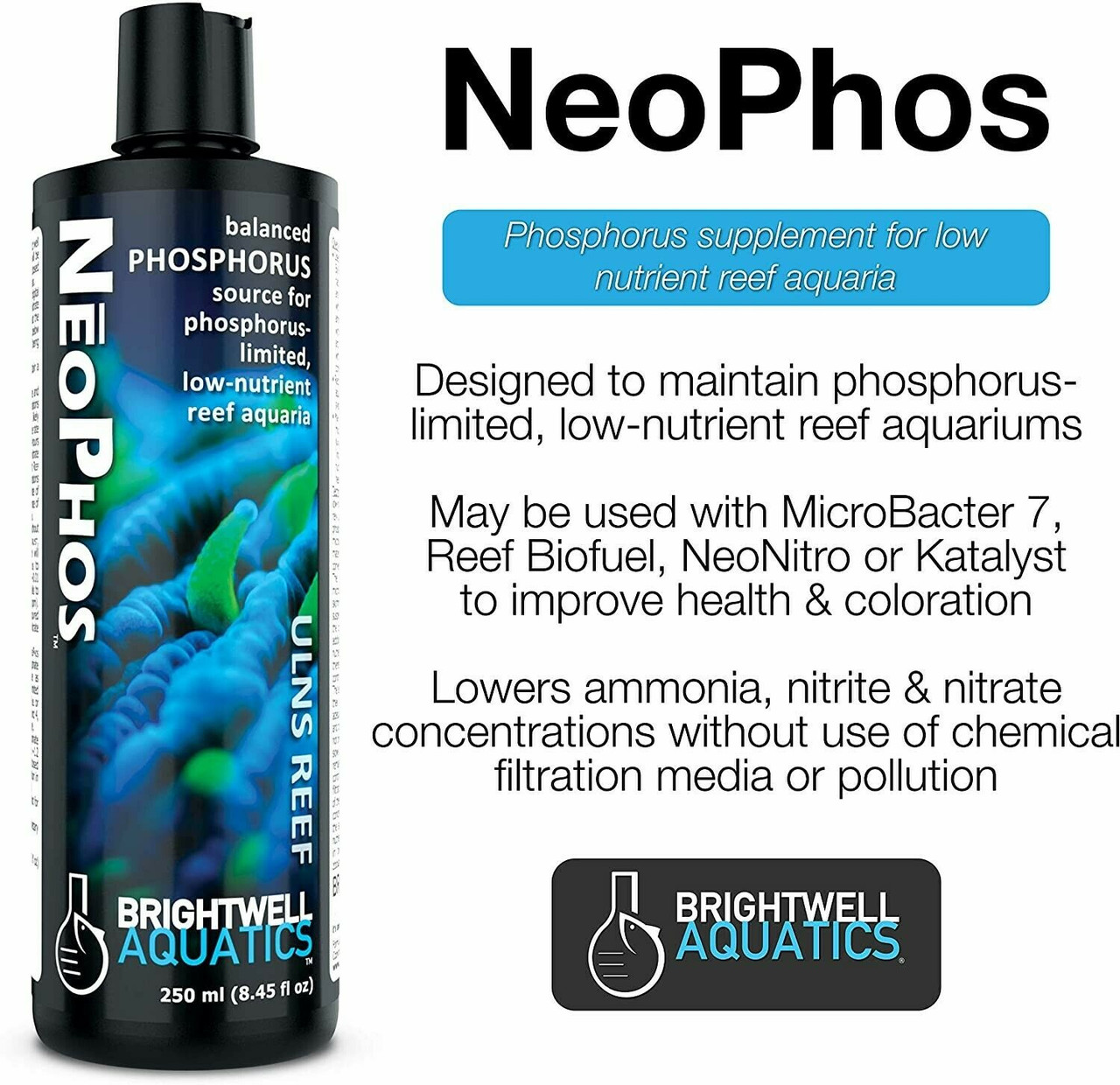 Brightwell Aquatics NeoPhos 250ml NPO250 - info