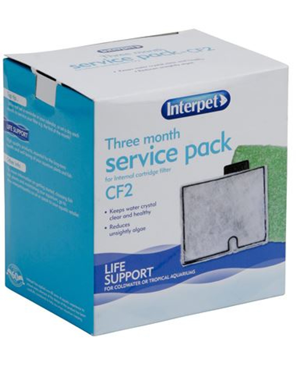 Interpet CF2 Aquarium Service Pack 3 Month Filter Foam Media Cartridge