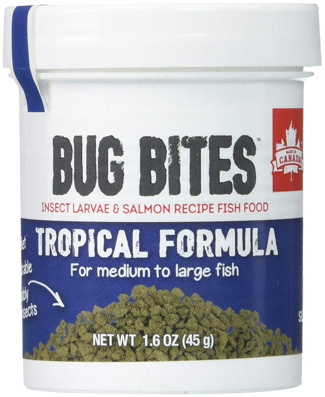 Fluval Bug Bites Tropical Granules 45g For Med/Large Fish