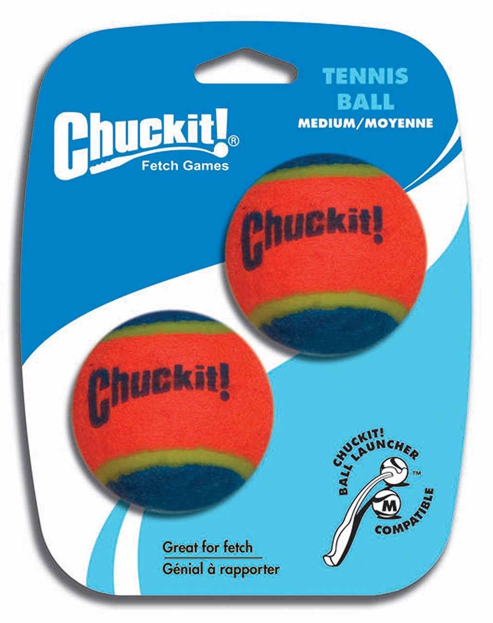 Chuckit Tennis Ball 2 Pack Medium 6.5cm - 39539