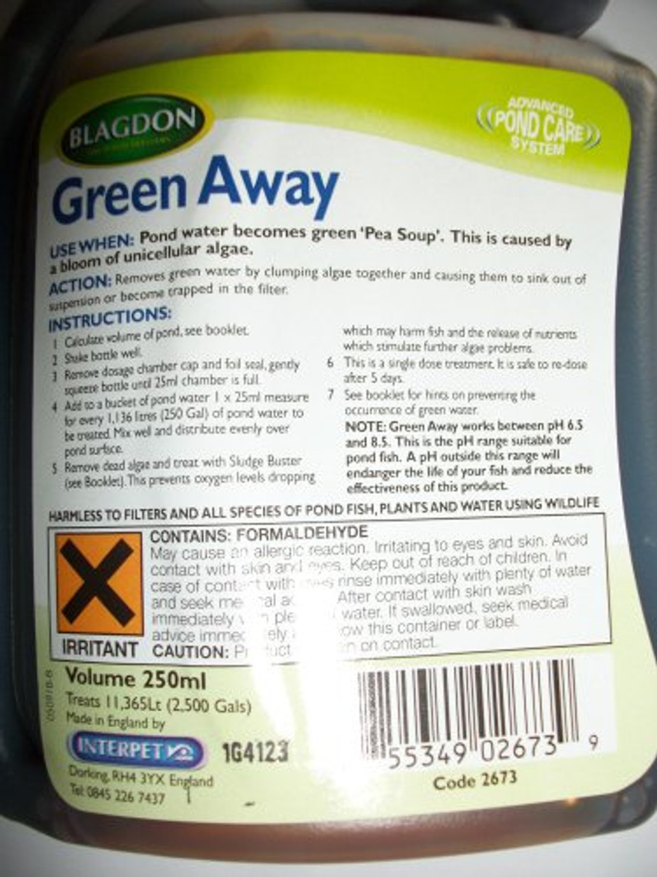 Blagdon Green Away 500ml