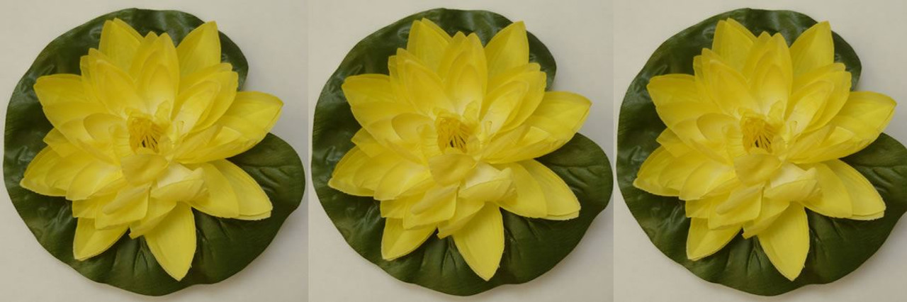 Bermuda Decorative Floating Lily - Yellow (PACK of 3)