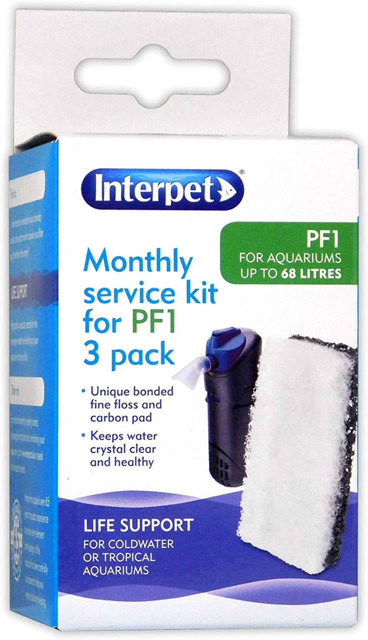 Interpet PF Filter Monthly Service Kit PF1 3 Monthe Kit