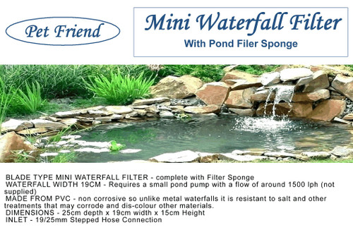 Pond Friend Mini Waterfall Filter Label