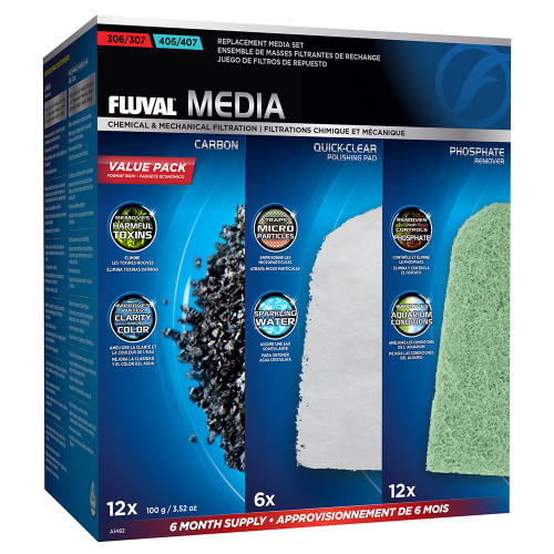 Fluval 307/307 406/407 6 Month Media Value Pack - A1462