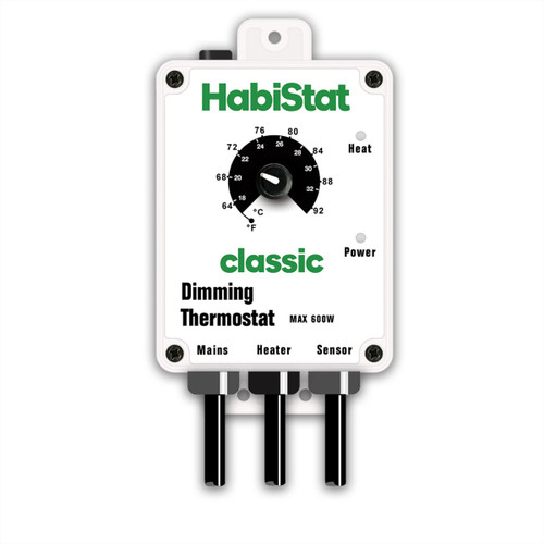 Habistat Dimming Thermostat Standard White - HTDW