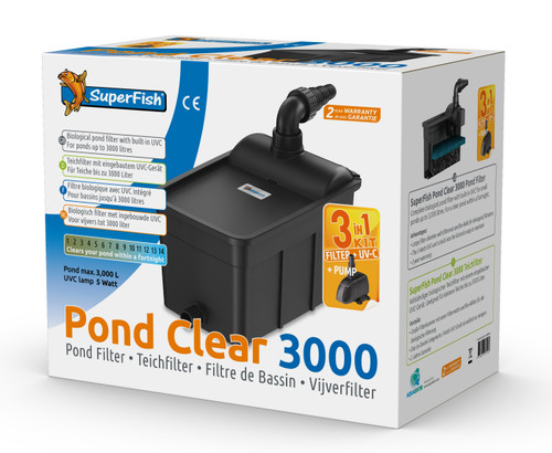 Superfish Pond Clear 3000 3in1 Filter Pump 5w UV - E6020232