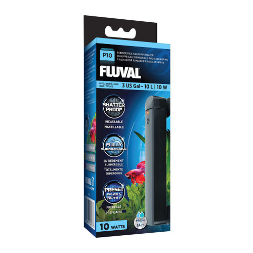 Fluval P10 Plastic 10W Submersible Aquarium Heater (A743)