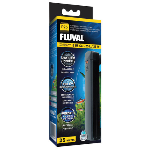 Fluval P25 Plastic 25W Submersible Aquarium Heater (A744)