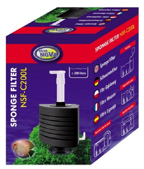 Aqua Nova Corner Sponge Filter NSF-C200L