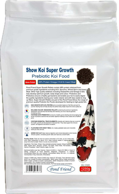  Pond Friend Super Growth Show Koi Prebiotic 6mm 1250g