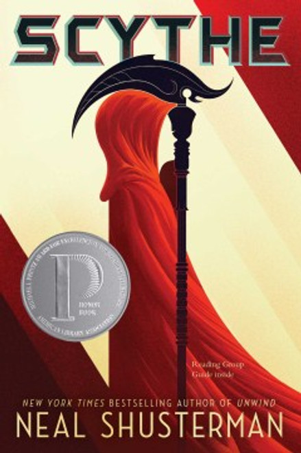 ""In a world where disease has been eliminated, the only way to die is to be randomly killed ('gleaned') by professional reapers ('scythes'). Two teens must compete with each other to become a scythe--a position neither of them wants. The one who becomesa scythe must kill the one who doesn't"--
Two teens must learn the “art of killing” in this Printz Honor–winning book, the first in a chilling new series from Neal Shusterman, author of the New York Times bestselling Unwind dystology.

A world with no hunger, no disease, no war, no misery: humanity has conquered all those things, and has even conquered death. Now Scythes are the only ones who can end life—and they are commanded to do so, in order to keep the size of the population under control.

Citra and Rowan are chosen to apprentice to a scythe—a role that neither wants. These teens must master the “art” of taking life, knowing that the consequence of failure could mean losing their own.

Scythe is the first novel of a thrilling new series by National Book Award–winning author Neal Shusterman in which Citra and Rowan learn that a perfect world comes only with a heavy price.
