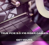 LINKUP - PCIE 5.0 Riser Cable | RTX5090 RX9070 GPU Ready | x16 128GB/s Speed | Compatible with PCIe 4.0 & WRX80/WRX90E | Left Angle Ver.1, Black 28cm