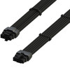 LINKUP - AVA 600W PCIE 5.0 16Pin (12+4) High Current Power Cable | Molded & Soldered Type 16AWG Sleeved | Compatible With RTX4000 & RTX3000 FE | 70cm Black