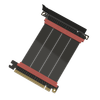 LINKUP - AVA5 PCIE 5.0 Riser Cable | RTX5090 RX9070 GPU Ready | x16 128GB/s Speed | Compatible with PCIe 4.0 & WRX80/WRX90E & SilverStone Fortress Mini-ITX | Straight Ver.2, Black 10cm (Total Length 14cm)