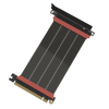 LINKUP - AVA5 PCIE 5.0 Riser Cable | RTX5090 RX9070 GPU Ready | x16 128GB/s Speed | Compatible with PCIe 4.0 & WRX80/WRX90E | Straight Ver.2, Black 15cm (Total Length 19cm)