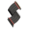 LINKUP - AVA5 PCIE 5.0 Riser Cable [40cm (Total Length 44cm)] RTX5090 RX9070 GPU Ready | x16 128GB/s Speed | Compatible with PCIe 4.0 & WRX80/WRX90E | Straight Ver.2, Black