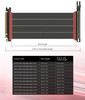 LINKUP - AVA5 PCIE 5.0 Riser Cable | RTX5090 RX9070 GPU Ready | x16 128GB/s Speed | Compatible with PCIe 4.0 & WRX80/WRX90E | Right Angle Ver.2, Black 15cm (Total Length 19cm)