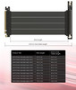 LINKUP - AVA5 PCIE 5.0 Riser Cable | RTX5090 RX9070 GPU Ready | x16 128GB/s Speed | Compatible with PCIe 4.0 & WRX80/WRX90E | Right Angle Ver.2, Black 25cm (Total Length 29cm)