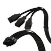 LINKUP - AVA PCIE 5.0 16Pin (12+4) High Current Power Cable | 16AWG, Molded, Soldered & Sleeved Type | For 3x8Pin PCIE 4.0 PSU | Compatible With RTX40 & RTX30 FE GPUs | 40cm Black