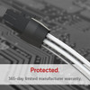 LINKUP - AVA PCIE 5.0 16Pin (12+4) High Current Power Cable | 16AWG, Molded, Soldered & PE Type | For 3x8Pin PCIE 4.0 PSU | Compatible With RTX40 & RTX30 FE GPUs | 40cm White