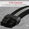 LINKUP - AVA PCIE 5.0 Molded & Soldered 16Pin (12+4) to 3x8Pin | 16AWG Sleeved | Compatible With RTX40 & RTX30 FE GPUs | Designed for Corsair/ThermalTake PSUs Only | 70cm