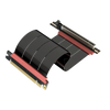 LINKUP - AVA5 PCIE 5.0 Riser Cable | RTX5090 RX9070 GPU Ready | x16 128GB/s Speed | Compatible with PCIe 4.0 & WRX80/WRX90E | Right Angle Ver.4, Black, 20cm (Total Length 24cm)