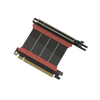 LINKUP - AVA5 PCIE 5.0 Riser Cable | RTX5090 RX9070 GPU Ready | x16 128GB/s Speed | Compatible with PCIe 4.0 & WRX80/WRX90E | Left Angle Ver.4, Black 5cm (Total Length 9cm)