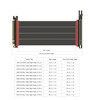 LINKUP - AVA5 PCIE 5.0 Riser Cable | RTX5090 RX9070 GPU Ready | x16 128GB/s Speed | Compatible with PCIe 4.0 & WRX80/WRX90E | Right Angle Ver.4, Black 15cm (Total Length 19cm)