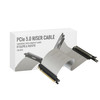 LINKUP - AVA5 PCIE 5.0 Riser Cable | RTX5090 RX9070 GPU Ready | x16 128GB/s Speed | Compatible with PCIe 4.0 & WRX80/WRX90E | Left Angle Ver.4, White 25cm (Total Length 29cm)