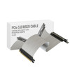 LINKUP - AVA5 PCIE 5.0 Riser Cable | RTX5090 RX9070 GPU Ready | x16 128GB/s Speed | Compatible with PCIe 4.0 & WRX80/WRX90E | Left Angle Ver.4, White 30cm (Total Length 34cm)