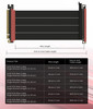 LINKUP - AVA5 PCIE 5.0 Riser Cable | RTX5090 RX9070 GPU Ready | x16 128GB/s Speed | Compatible with PCIe 4.0 & WRX80/WRX90E | Single Reverse, Black, 20cm (Total Length 24cm)