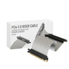LINKUP - AVA5 PCIE 5.0 Riser Cable | RTX5090 RX9070 GPU Ready | x16 128GB/s Speed | Compatible with PCIe 4.0 & WRX80/WRX90E | Single Reverse Ver.3, White 25cm (Total Length 29cm)