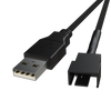 (2 Pack) USB to 3/4-Pin PWM 5V | Sleeved Fan Power Cable Adapter | USB 2.0, 3.0, 3.1