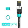 Cat 7 26AWG Cable Identifier Coloured Rings - Aqua (50 Pack)