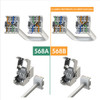 Cat6A RJ45 Keystone Connectors (6 Pack) For Cat6A Cables up to 22AWG S/FTP