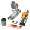 Cat6A RJ45 Connectors (12 Pack) For Cables up to 22AWG S/FTP [Orange]
