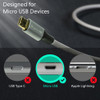 Reversible Micro USB Cable Braided w/PVC Jacket - 3FT / 3FT 2-pack