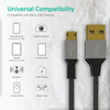 Reversible Micro USB Cable Braided w/PVC Jacket - 3FT / 6FT 2-pack