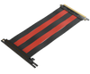 20 cm - PCIE 3.0 16x Shielded Riser Cable Premium | 90 Degree Socket - Black & Red *** Discontinued***