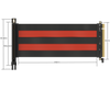20 cm - PCIE 3.0 16x Shielded Riser Cable Premium | 90 Degree Socket - Black & Red *** Discontinued***