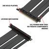 30 cm - PCIE 4.0/3.0 16x Extreme Shielded High Speed Riser Cable | 90 Degree Socket *** Discontinued***